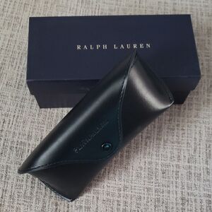 Polo Ralph Lauren Black Leather Sunglasses Case